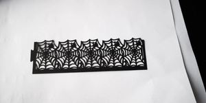Laser cut black spider web paper lace wrap for Halloween LED tea light candles