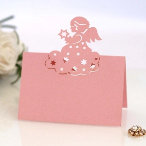 Angel Star Cloud Design Laserschnitt Perlmuttpapier Tischkarten Elegante Faltbare Namensschilder Für Hochzeit Geburtstag Party Bankett Sitzplatzetiketten
