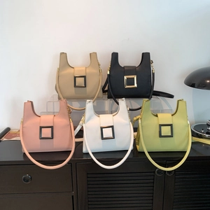 Women Fashion PU Leather Square Shoulder Crossbody Bag Stylish Handheld Small Tote Bag For Daily Commuting Office Bag