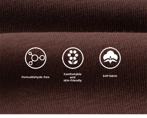 Close-up of soft brown knit cotton fabric showing skin-friendly texture and fine details