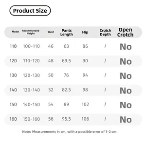 Detailed size chart for boys' straight-leg jeans with height and waist measurements