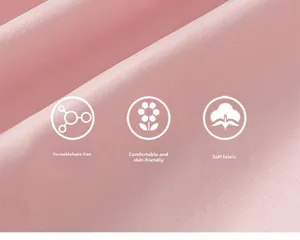 Vue macro détaillée du tissu rose doux, respectueux de la peau et sans formaldéhyde