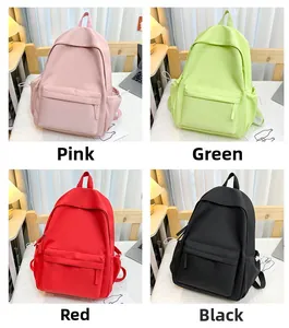 Zaini minimalisti impermeabili in rosa, verde, rosso e nero per studenti e viaggi