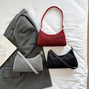 Damen Mode PU Glitzer Pailletten Unterarmtasche Umhängetasche Minimalistisch Koreanischer Stil Elegante Party Alltagstasche