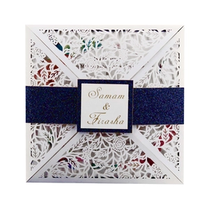 Inviti Intagliati al Laser Con Motivo Floreale Ajouré Con Busta in Carta Perla Artificialta per Matrimonio Fidanzamento Compleanno Festa Eleganti Accessori per Celebrazioni
