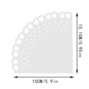 European wedding confetti cone paper with heart hollow design in light blue finish