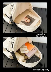 Detail view of large capacity interior with laptop compartment and storage space