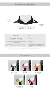 Spécifications techniques détaillées et dimensions pour le sac à bandoulière cœur pour femme