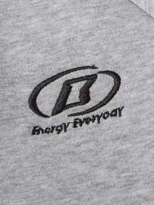 Boys winter heather grey sweatshirt featuring Energy Everyday embroidery and stand collar