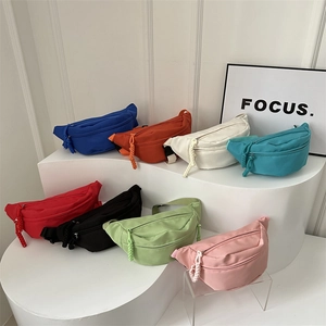 Women Casual Oxford Cloth Chest Bag Fashion Contrast Waist Bag Crossbody Bag Street Trend Daily Shoulder Bag Minimalist