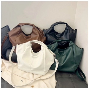 Women Large Capacity Tote Bag Slouchy Hobo Shoulder Bag Casual Messenger Crossbody Bag With Detachable Strap Fashion Commute Handbag