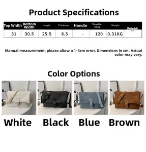 Spécifications de taille et options de couleur pour le sac cabas vintage en cuir mat