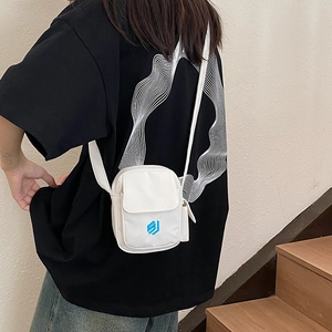 Städtische Minimalistische Mini Umhängetasche Für Damen Verbundstoff Leichte Schulter Handytasche Mit Verstellbarem Riemen Einfarbig