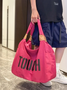 Borsa Tote da Donna Leggera in Tessuto Oxford Grande Capacità Borsa a Tracolla Casual Minimalista Borsetta da Viaggio