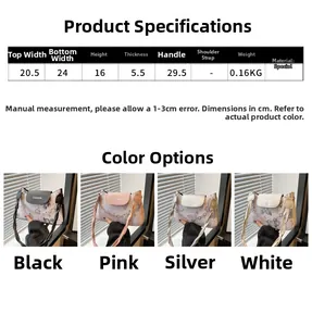 Detailed size chart and dimensions for the stylish butterfly crossbody shoulder bag