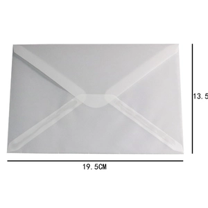 Western Style Translucent Vellum Envelopes For Wedding Invitation Greeting Cards Kraft Artificial Pearl Paper V-Flap Envelopes For Party