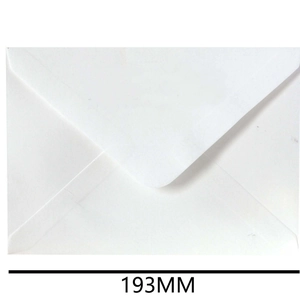 Classic 193mm white translucent vellum envelope with elegant western style triangle flap