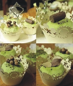 Detailed laser-cut sunflower pattern on cupcake liners for elegant baking decoration