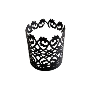 Laser Cut Hollow Paper Cupcake Wrappers Pearlescent Paper Decorative Candle Covers For Wedding Birthday Party Decorative Lamp Shades