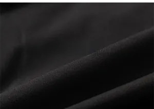 Close-up of black windproof fabric with twill texture for children down jacket