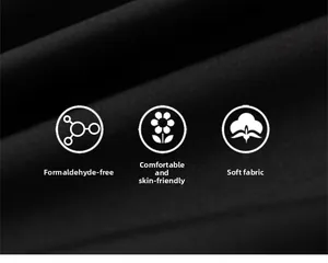 Close-up of black down jacket fabric showing soft texture and skin-friendly material