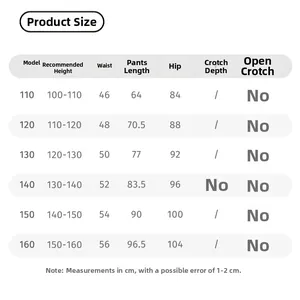 Detailed size chart for boys winter gray sweatpants with waist and length measurements