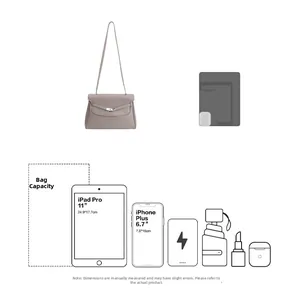 Detail showing the large capacity to hold an 11-inch iPad and essentials in a retro tote bag