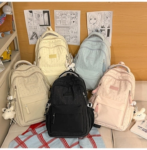 Détails des sacs à dos scolaires à motif étoilé grande capacité en cinq couleurs variées