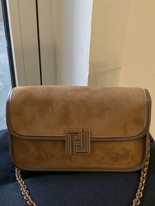 Sac Bandoulière Femme en Cuir PU Minimaliste Rétro Sac à Épaule Couleur Unie Avec Boucle Géométrique Bandoulière Chaîne