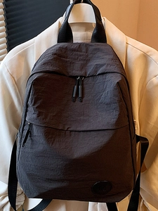 Sac à Dos en Toile de Grande Capacité pour Femmes Léger Sac d'École de Voyage Décontracté Street Style avec Étiquette