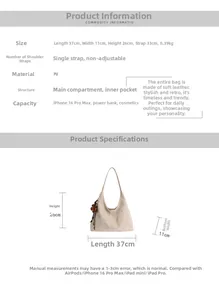 Größentabelle für minimalistische PU-Tote-Bag mit Maßen und Kapazitätsreferenz-Tabelle