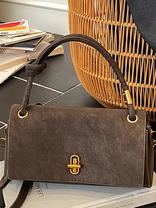 Petit Sac Carré en Cuir PU Minimaliste pour Femmes Sac Bandoulière Vintage Texture Mate Avec Serrure en Métal Doré et Poignée à Nœud Élégant