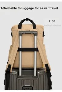Détail du passant pour valise au dos du sac à dos pour une fixation sécurisée