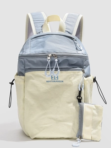 Lightweight Large Capacity Outdoor Hiking Backpack Oxford Fabric Street Style Travel School Bag With Detachable Pouch