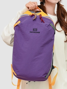 Grande zaino outdoor viola con spallacci a contrasto per viaggi e università