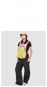 Sac à dos extérieur color-block en nylon imperméable avec sangles de randonnée