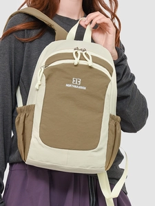 Fashion Color Block Nylon Backpack Waterproof Outdoor Travel Mountain Bag Lightweight Minimalist Student School Bag For Women