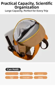 Vue intérieure du sac à dos grande capacité avec compartiments pour iPad et accessoires