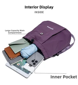 Detailed interior view showing large capacity main compartment and organized storage pockets