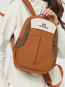 Sac à dos de voyage léger en nylon imperméable avec design contrasté pour randonnée