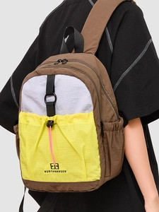 Lightweight contrast color backpack with large capacity for outdoor and student school use