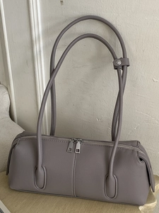 Women Fashion PU Leather Litchi Texture Underarm Bag Urban Minimalist Chic Shoulder Bag Retro Solid Color Pillow Bag