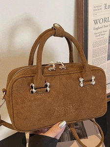 Korean Style PU Leather Women Shoulder Crossbody Bag Minimalist Small Square Handbag Western Style Boston Bag Fashion Tote Bag