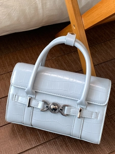 Piccola Borsa Quadrata Vintage in Pelle PU con Rilievo a Coccodrillo per Donna Lusso Fibbia in Metallo a Cuore Borsa a Tracolla Moda