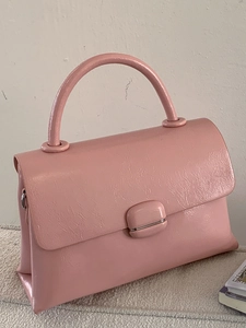 Women Minimalist PU Leather Crossbody Bag Fashion Square Handbag Commuting Shoulder Bag With Top Handle Stitching Design