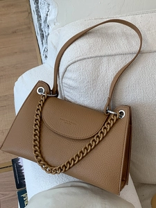 Women Vintage PU Leather Underarm Bag Minimalist Lychee Pattern Small Square Crossbody Bag Retro Fashion Shoulder Bag Daily Chic Handbag