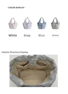 Internal structure of large embroidered floral tote with multi-pocket and magnetic closure