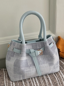 Vintage PU Leather Bucket Bag For Women Large Capacity Shoulder Bag With Adjustable Strap Commuting Handbag Solid Color