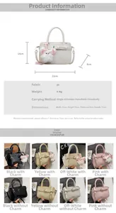 Detailed size chart for retro crossbody square bag with measurements and color options
