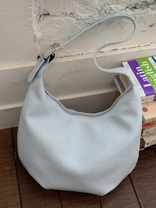 Women Retro PU Leather Hobo Shoulder Bag Minimalist Moon Shaped Dumpling Underarm Bag With Adjustable Strap Casual Tote